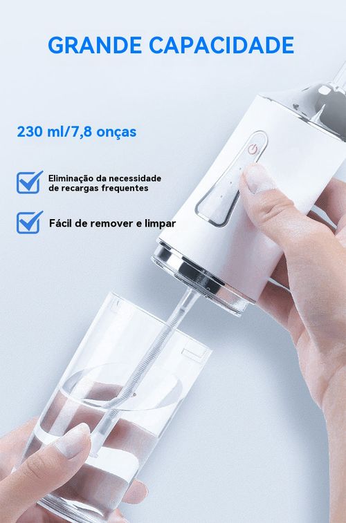 Water flosser portátil limpador de dentes de viagem escova de dentes portátil fio dental oral irrigador
