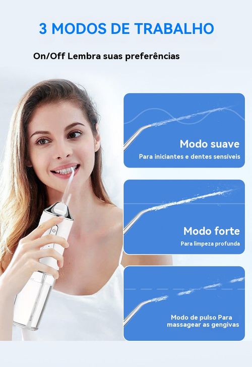 Water flosser portátil limpador de dentes de viagem escova de dentes portátil fio dental oral irrigador