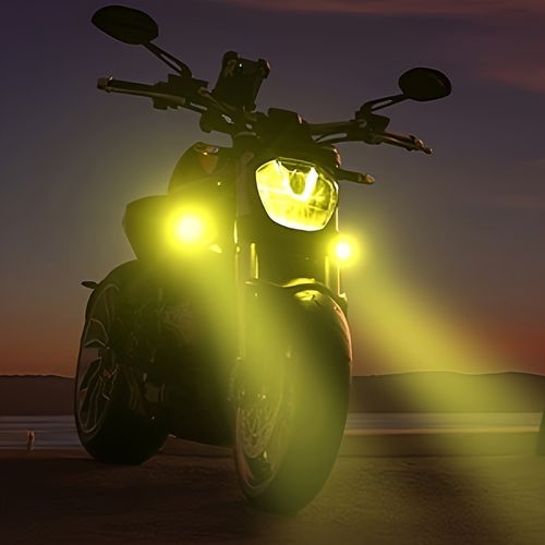 2PC Luz de condução para motociclos Luz auxiliar LED