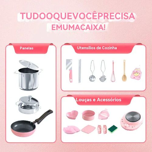 Conjunto de 22 peças Melhor presente para crianças crianças de cozinha real Mini brinquedos de cozinha