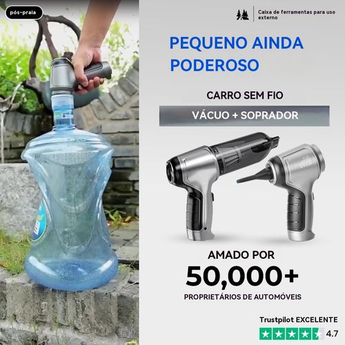 Aspirador de mão 3 em 1, adequado para limpeza de casa, carro e escritório