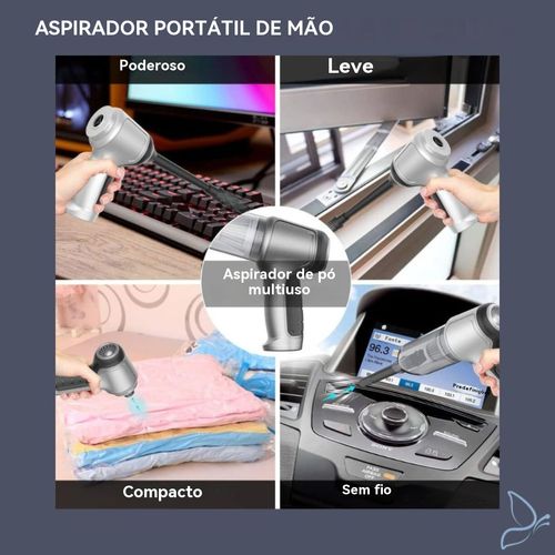 Aspirador de mão 3 em 1, adequado para limpeza de casa, carro e escritório