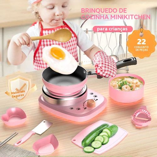 Conjunto de 22 peças Melhor presente para crianças crianças de cozinha real Mini brinquedos de cozinha