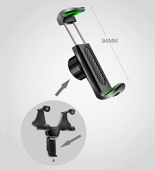 Suporte para telemóvel multifuncional rotativo e retrátil para automóvel