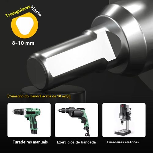 10 peça Cortador de furos com ponta de carboneto para metal