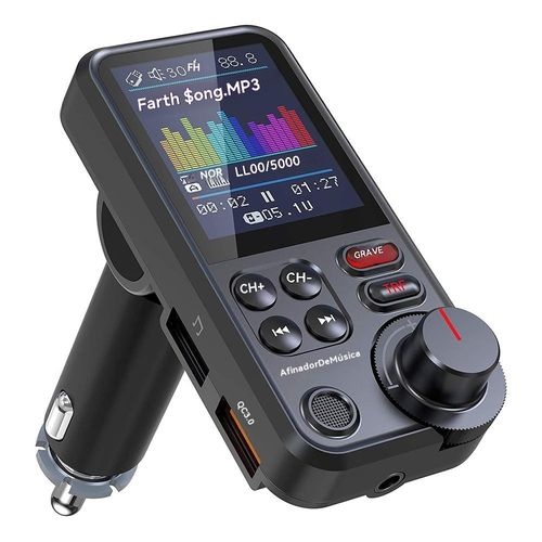 Versão atualizada Transmissor FM Bluetooth para automóvel