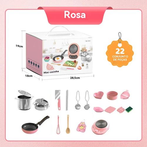 Conjunto de 22 peças Melhor presente para crianças crianças de cozinha real Mini brinquedos de cozinha