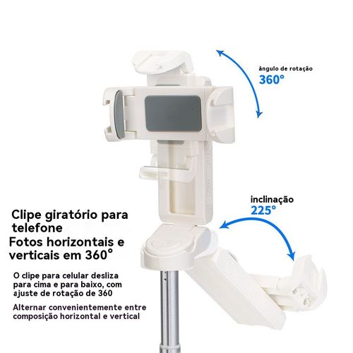 bluetooth Bastão para selfies com dupla finalidade de 360 graus