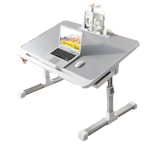 60X40CM Aluminum Alloy Folding Computer Desk Stand Bed Folding Computer Desk Adjustable Height Folding Computer Desk