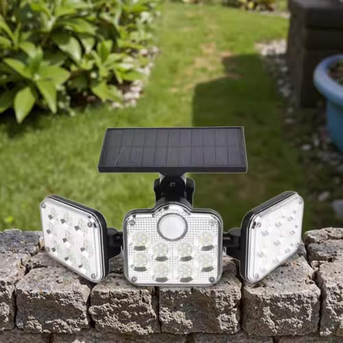 Super Bright Solar Lights 122 Led Waterproof 3 Work Modes Outdoor Indoor Solar Lamp with Adjustable Head Wide Lighting