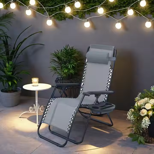 Portable Outdoor Metal Foldable zero Gravity Sleeping Reclining Sun Lounge Folding Office chair