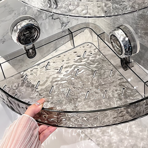 No-Drill Clear Wall Caddy: Drill-Free, Removable, Multifunctional Triangle