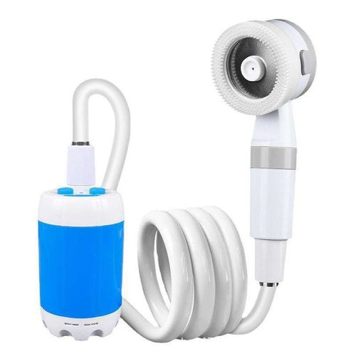 Portable Outdoor Shower, Camping Shower Pump, Adjustable Flow, Electric Shower with Hose for Camping Outdoor