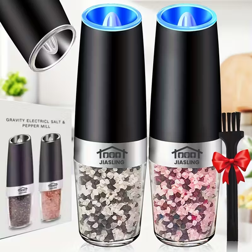 Battery-operated Salt and Pepper Grinder Set (2-Pack)
