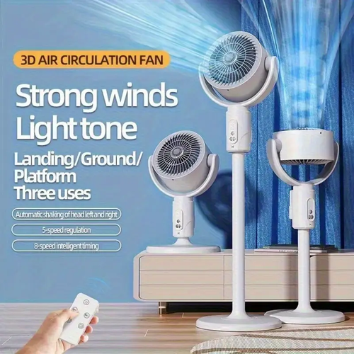 3D Air Circulation Floor Fan with Remote Control
