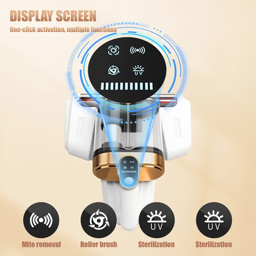 Dual Dust Cup Roller Brush Mattress Vacuum Cleaner (Mite Remover)