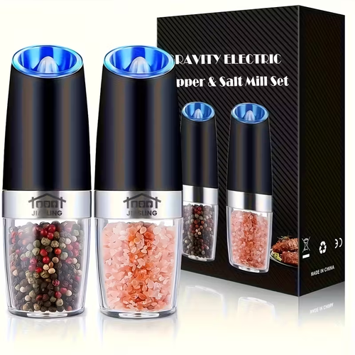 Battery-operated Salt and Pepper Grinder Set (2-Pack)