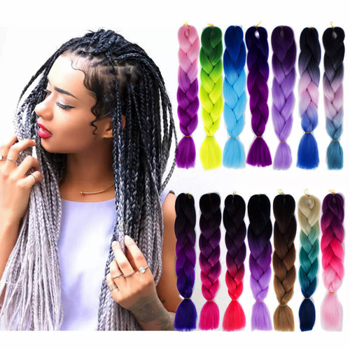colorful braided wig