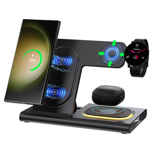 3-in-1 Wireless Charger, Supports Fast Charging & Multi-Functional Wireless Charging