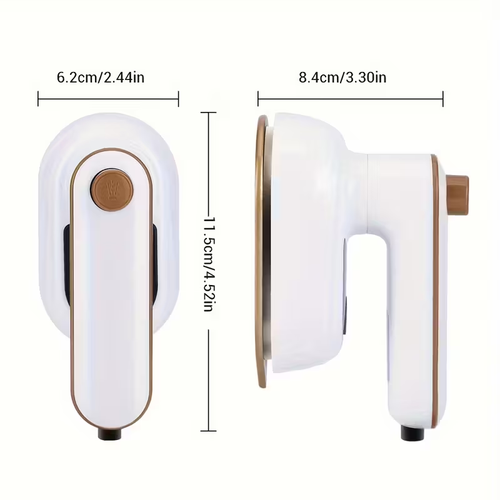 Compact Handheld Steam Iron with Rotatable Garment Feature