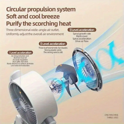 3D Air Circulation Floor Fan with Remote Control