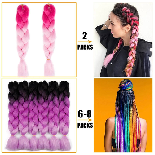 colorful braided wig