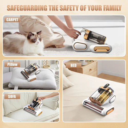Dual Dust Cup Roller Brush Mattress Vacuum Cleaner (Mite Remover)