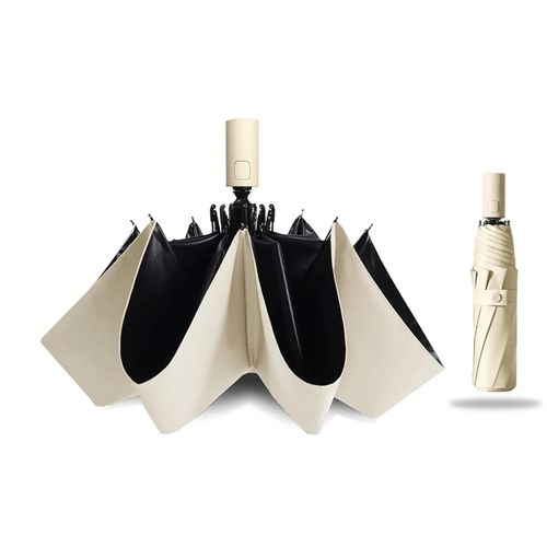 🔥HOT SALE🔥 COD！QWB TUMAAOTU Inverted Umbrella with Carabiner Handle, Compact Wind Proof Umbrellas For Rain and Sun Protection, Portable Reverse Folding Umbrella, Car Umbrella for Women Men, 10 Ribs