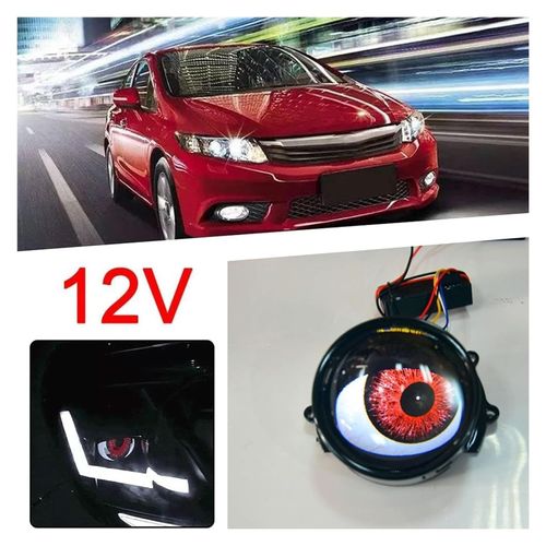🔥Hot Seller🔥 COD!  Devil's Eye LED Dynamic Car Lights - Devil's Eye Headlights, Color-Adjustable, Wi-Fi Controlled, 12V (Multi-Color Mode, 2-Pack)