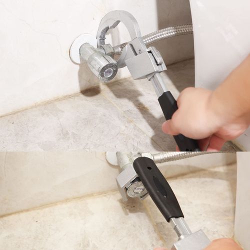 🔥Hot Seller🔥 COD！1set Multi-functional Wrenches Universal Large Open Faucet Wrench Bathroom Household Water Pipe Installation Tools,27 * 10cm (Red)