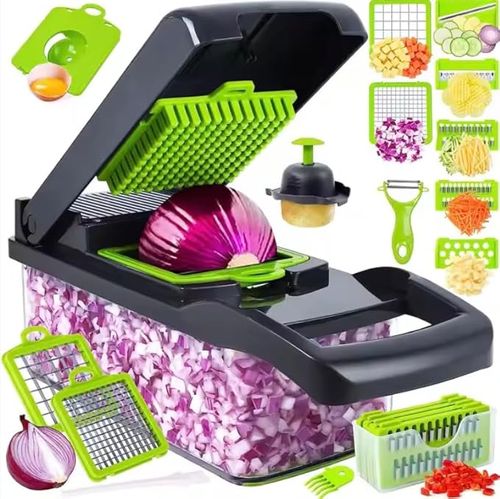 🔥HOT SALE🔥 COD！AHA Lifestyles16-in-1 Vegetable Chopper Slicer, Veggie Chopper, Food Chopper, Vegetable Cutter & Spiralizer - Kitchen Gadget Makes Slicing and Prepping Quick and Easy Meal Prep Tool