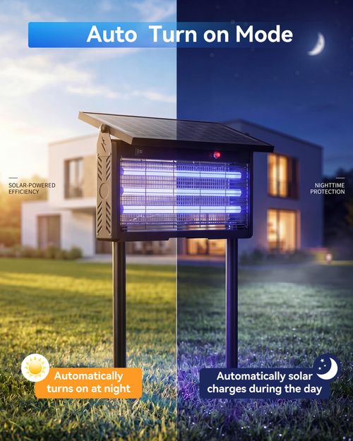 🔥Hot Seller🔥 COD！Cross-Border Solar Mosquito Killers: Wholesale of Waterproof, Plug-in Fly Killers for Orchards, Bed-and-Breakfasts, Gardens, and Outdoor Spaces