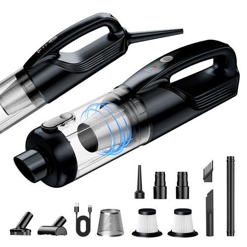 🔥Hot Seller🔥 COD！Mini Compact Portable Car Vacuum Cleaner: Dual-Use for Home and Car, High-Powered, Wireless Charging, Handheld, Powerful Suction
