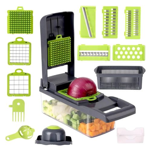 🔥HOT SALE🔥 COD！AHA Lifestyles16-in-1 Vegetable Chopper Slicer, Veggie Chopper, Food Chopper, Vegetable Cutter & Spiralizer - Kitchen Gadget Makes Slicing and Prepping Quick and Easy Meal Prep Tool
