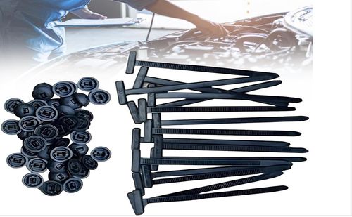 🔥HOT SALE🔥 COD！50PCS Nylon Strong Cable Tie Buckle - Heavy Duty UV-Resistant for Secure Auto, Truck & Garage for Car Fender Trunk Repairs, Cable Management - Saves Time