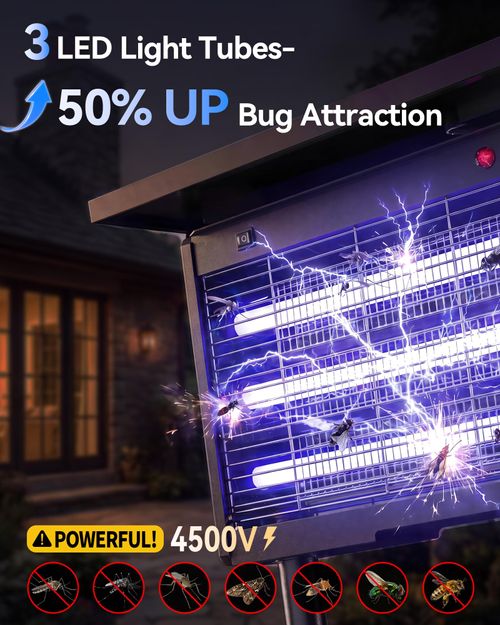 🔥Hot Seller🔥 COD！Cross-Border Solar Mosquito Killers: Wholesale of Waterproof, Plug-in Fly Killers for Orchards, Bed-and-Breakfasts, Gardens, and Outdoor Spaces