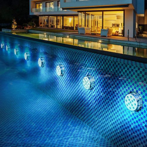 🔥Hot Seller🔥 COD！LED Diving Light, App-Controlled, Waterproof, Magnetic Pool Light, RGB Underwater Light, Aquarium Waterproof Light