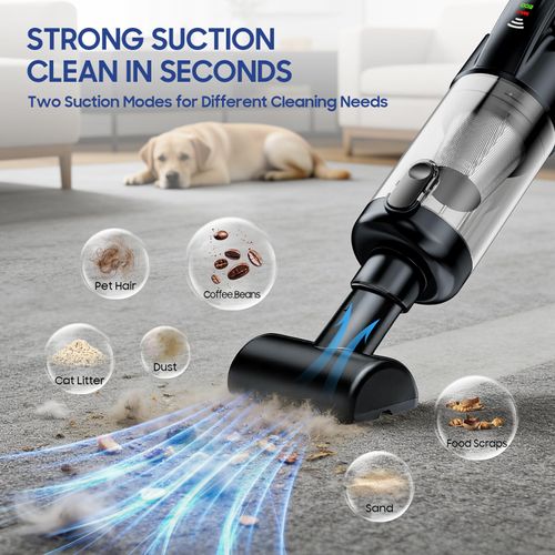 🔥Hot Seller🔥 COD！Mini Compact Portable Car Vacuum Cleaner: Dual-Use for Home and Car, High-Powered, Wireless Charging, Handheld, Powerful Suction