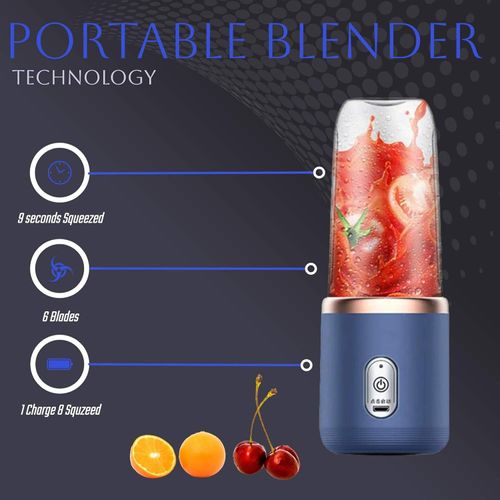 High Quality Portable Mini Fruit Blender Custom Travel Cup with USB Power Source Electric Juicer Mixer for Outdoor & RV Use