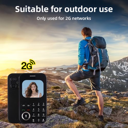 v9 Mini Phone with 2G Network, Quad-Core Processor, Dual SIM Slots, Front Camera, Ideal for Daily Basic Needs, Travel Companion, Simple Design, High Reliability, 2025 New Model Functional Mini Phone