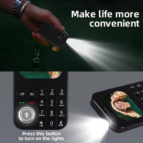 v9 Mini Phone with 2G Network, Quad-Core Processor, Dual SIM Slots, Front Camera, Ideal for Daily Basic Needs, Travel Companion, Simple Design, High Reliability, 2025 New Model Functional Mini Phone