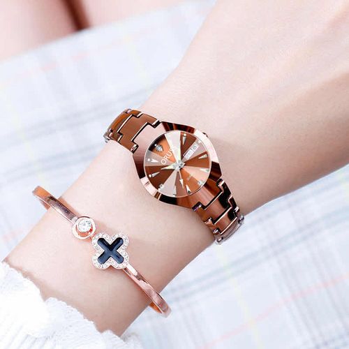 Women's Double Calendar  Fashion WristWatch(Rose Gold)