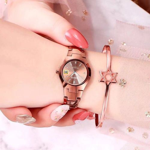 Women's Double Calendar  Fashion WristWatch(Rose Gold)