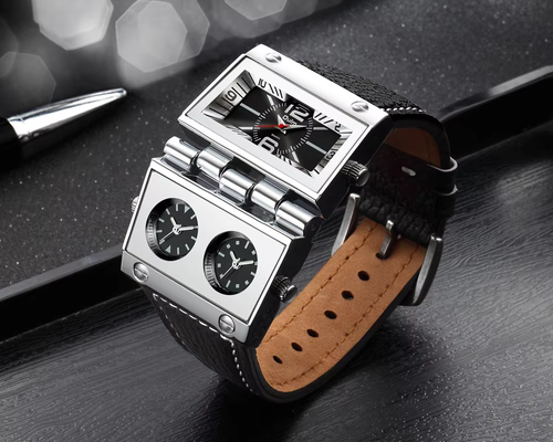 Classic Men's Dual Display Business wristwatch