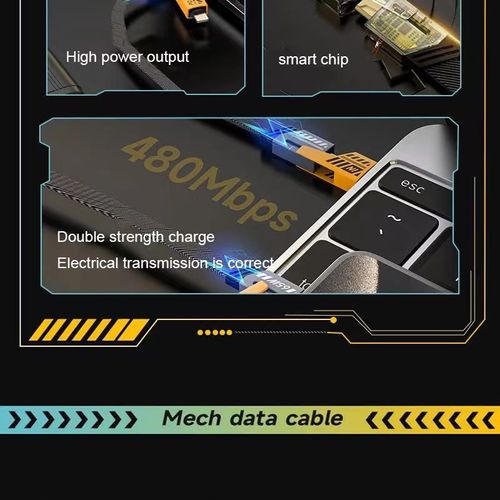 65W Mobile Phone Data Cable Fast Charge Line (Type-C)