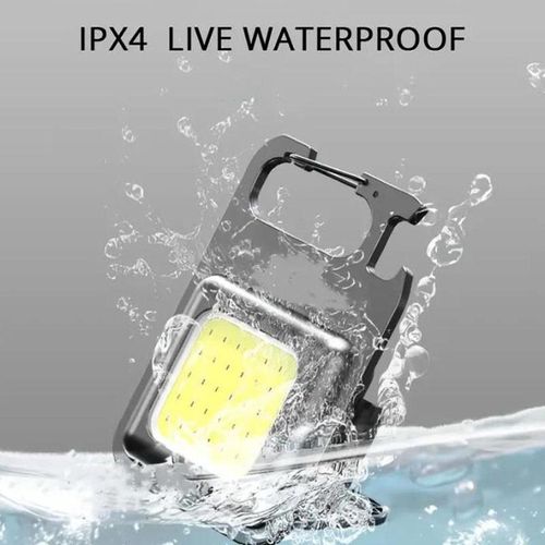 Outdoor Portable Mini Keychain Light, COB Emergency Lamp, Multifunctional Pocket Light, LED Flashlight Rechargeable, 3 Gear Adjustable Keychain Light for Outdoor Camping Hiking