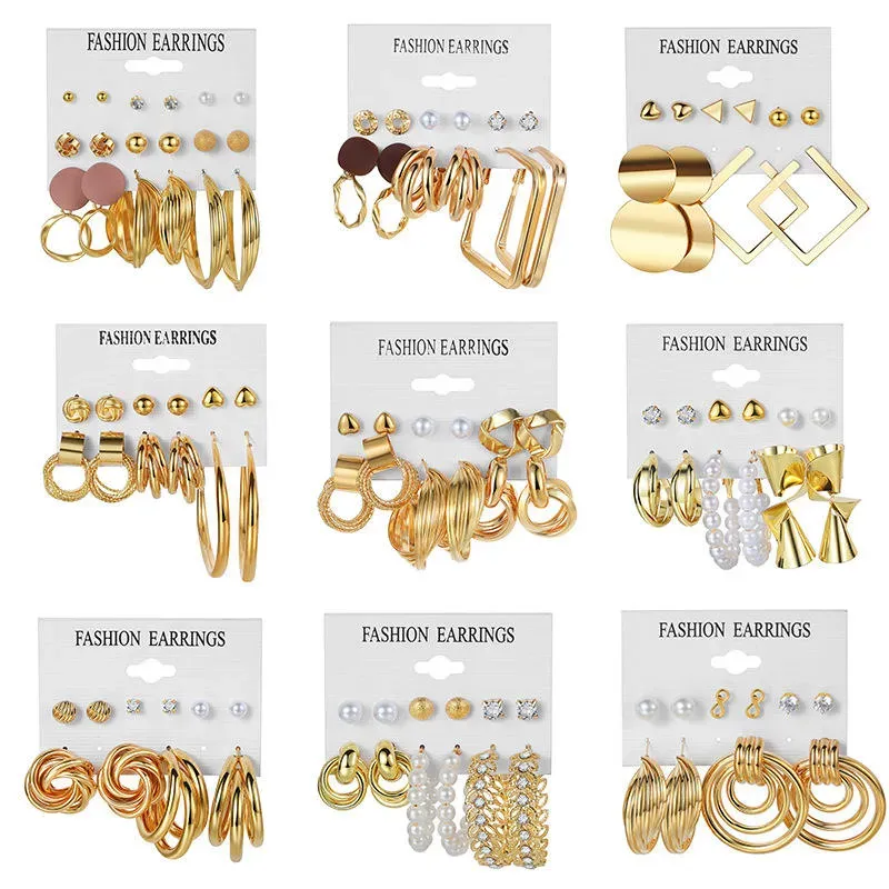 (6pcs 1set)Gift Women's Elegant Butterfly & Heart & Twist Design Earrings, Faux Pearl Decor Earrings Set for Women & Girls for Party Decoration