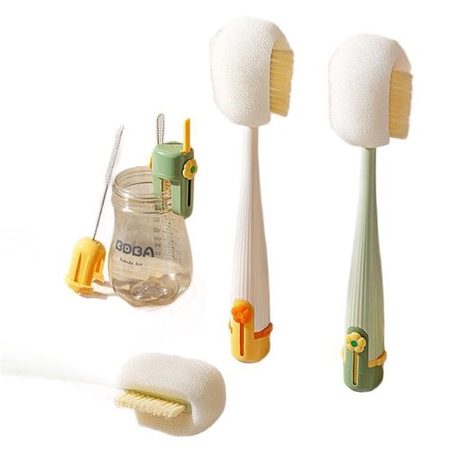 Multi-function Five-in-one PP Long Handle Cup & Thermos Bottle Cleaning Brush-360-degree No Dead Angle Household Use