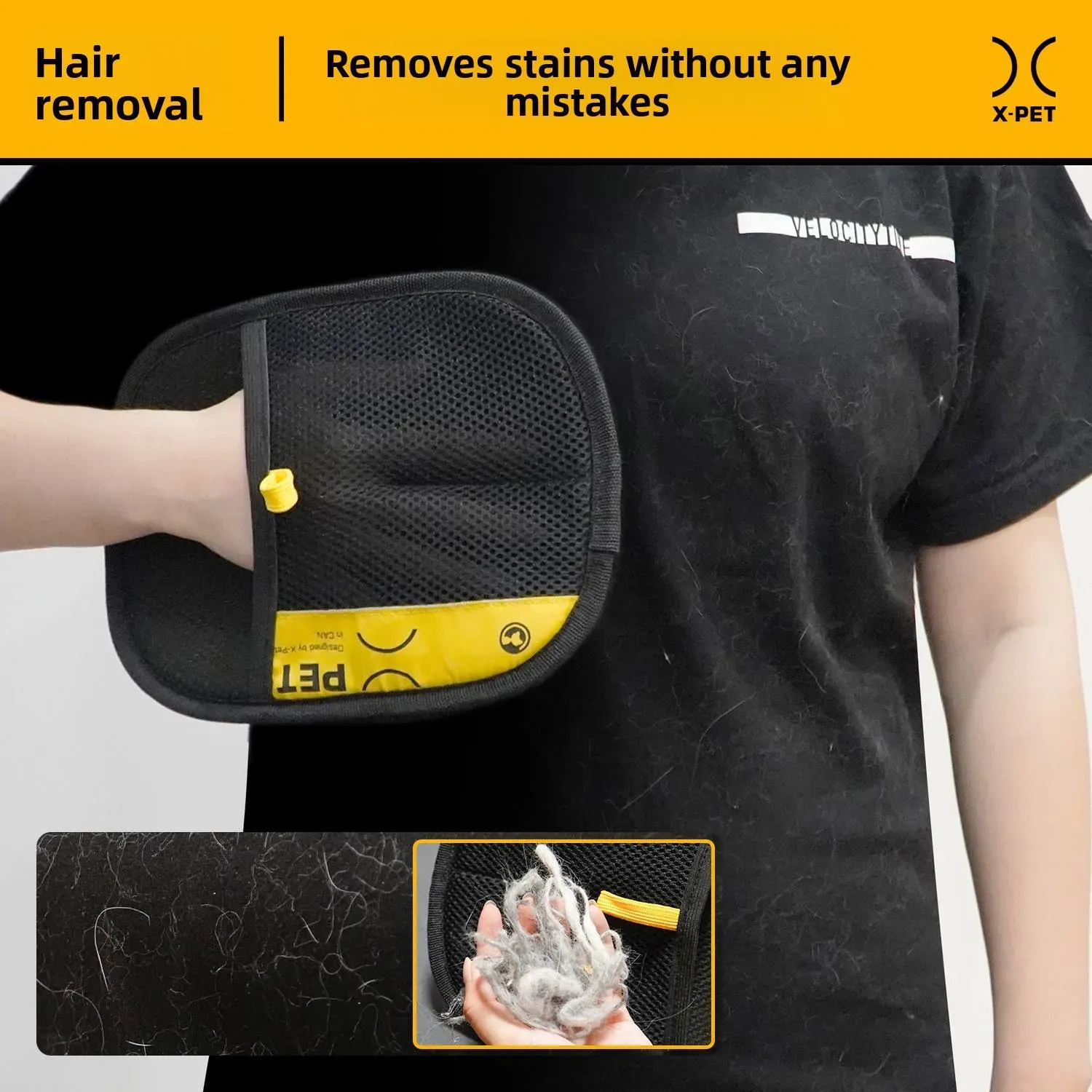 New Luxury Double-Sided Pet Hair Removal Grooming Gloves for Cats & Dogs Reusable Efficient Bathroom Use