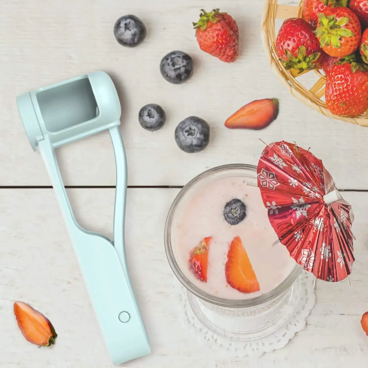 (3pcs 1set)Summervibes LUVAN Grape Cutter for Toddlers 1-3 - Stainless Steel Baby Fruit Slicer Safe & Easy Grape, Cherry Tomato, Strawberry, Blueberry Cutter - Lightweight Kitchen Gadget for Fruit Salad & Cake Decor outdoorfun